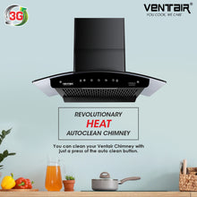Load image into Gallery viewer, Vanilla 60 Auto Clean Chimney (Motion Sensor, 60cm, 1350 m3h, Filterless Technology)