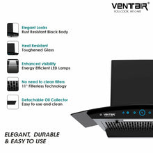 Load image into Gallery viewer, Cherry 90 Auto Clean Chimney (Motion Sensor, 90cm, 1400 m3h, Filterless Technology)