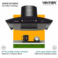 Load image into Gallery viewer, Silk 90 Smart Auto Clean Chimney (Motion Sensor, 90cm, 1500 m3h, 11° Filterless)