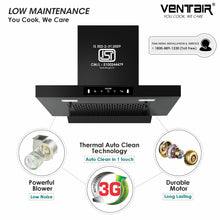 Load image into Gallery viewer, Tulip 70 Auto Clean Chimney (Motion Sensor, 70cm, 1250 m3h, Filterless Technology)