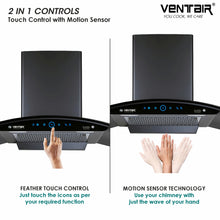 Load image into Gallery viewer, Elantra 75 Auto Clean Chimney (Motion Sensor, 75cm, 1250 m3h, Filterless Technology)