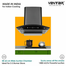 Load image into Gallery viewer, Style+ 60 Smart Auto Clean Chimney (Motion Sensor, 60cm,1400 m3h, 11° Filterless Technology)