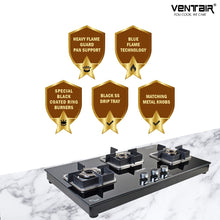 Load image into Gallery viewer, Ventair Glass Hobtop Trapezium 3B (3 Burners)