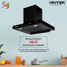 Load image into Gallery viewer, Auto King Auto Clean Chimney (T Shape, Motion Sensor, 60cm, 1200 m3h, 11° Filterless)