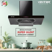 Load image into Gallery viewer, Silencia Silent Autoclean Chimney ((Motion + Touch, 90cm, 4 Speed Controls, 1500 m3/hr)