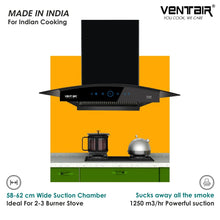 Load image into Gallery viewer, Super 60 Auto Clean Chimney (Motion Sensor, 60cm, 1250 m3h, 11° Filterless)