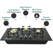 Load image into Gallery viewer, Tristar Glass Gas Hob (3 Burner) - Ventair