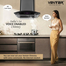 Load image into Gallery viewer, Speed 5G BLDC 60 Voice Enabled Silent Smart Autoclean Chimney (60 cm, 9 Speed Controls, BLDC Technology, 1890 m3/hr)
