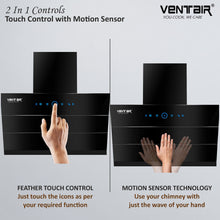 Load image into Gallery viewer, Plasma 60 Smart Auto Clean Chimney (Motion Sensor, 60cm, 1400 m3h, Filterless Technology)
