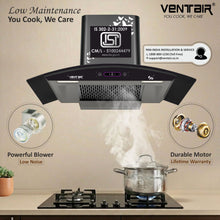 Load image into Gallery viewer, Velocity 5G BLDC Voice Enabled Silent Smart Autoclean Chimney (90 cm, 9 Speed Controls, BLDC Technology, 1890 m3/hr)
