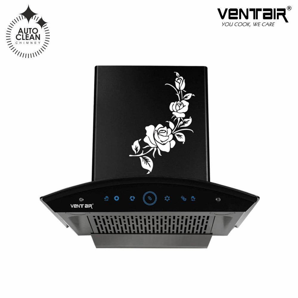 Pluto Dlx 60 Auto Clean Chimney (Motion Sensor, 60 cm, 1200 m3h, 11° Filterless Technology)