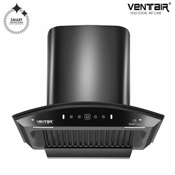 V8-60 DLX Smart Auto Clean Chimney (Motion Sensor, 60cm, 1200 m3h, 11° Baffle Filter)