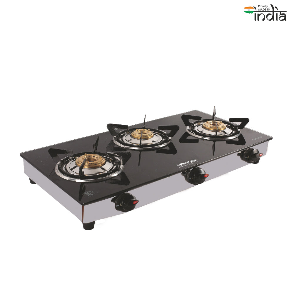 TCH 302 Glass Gas Stove (3 Burner)