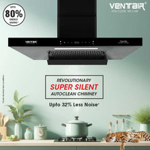 Load image into Gallery viewer, Gentle 90 BLDC Super Silent Smart Autoclean Chimney (90 cm, 9 Speed Controls, BLDC Technology, 1600 m3/hr)
