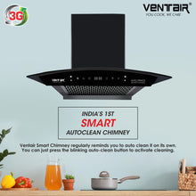 Load image into Gallery viewer, Auto Prince BLDC Silent Smart Autoclean Chimney (60 cm, 9 Speed Controls, BLDC Technology, 1500 m3/hr)
