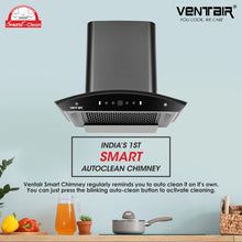 Load image into Gallery viewer, Style+ 60 Smart Auto Clean Chimney (Motion Sensor, 60cm,1400 m3h, 11° Filterless Technology)
