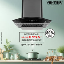 Load image into Gallery viewer, Quiet 60 BLDC Silent Smart Autoclean Chimney (60 cm, 9 Speed Controls, BLDC Technology, 1650 m3/hr)
