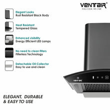 Load image into Gallery viewer, Style+ 60 Smart Auto Clean Chimney (Motion Sensor, 60cm,1400 m3h, 11° Filterless Technology)
