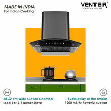 Load image into Gallery viewer, Volvo 60 Smart Auto Clean Chimney (Motion Sensor, 60cm, 1200 m3h, 11° Filterless)
