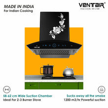 Load image into Gallery viewer, Pluto Dlx 60 Auto Clean Chimney (Motion Sensor, 60 cm, 1200 m3h, 11° Filterless Technology)
