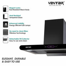 Load image into Gallery viewer, Tiffany 5G 90 Voice Enabled Chimney (1450 m3h, Motion+Touch, 90 cm, Filterless)
