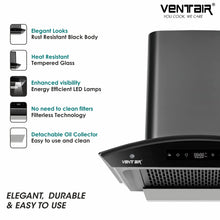 Load image into Gallery viewer, Quiet 60 BLDC Silent Smart Autoclean Chimney (60 cm, 9 Speed Controls, BLDC Technology, 1650 m3/hr)
