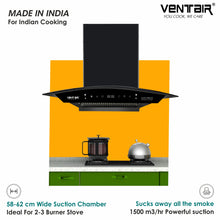 Load image into Gallery viewer, Auto Prince BLDC Silent Smart Autoclean Chimney (60 cm, 9 Speed Controls, BLDC Technology, 1500 m3/hr)
