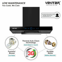 Load image into Gallery viewer, ARC 75 DLX Smart Auto Clean Chimney (Motion Sensor, 75cm, 1400 m3h, Filterless Technology)
