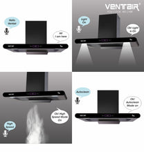 Load image into Gallery viewer, Tiffany 5G 90 Voice Enabled Chimney (1450 m3h, Motion+Touch, 90 cm, Filterless)
