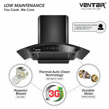 Load image into Gallery viewer, Style+ 90 Smart Auto Clean Chimney (Motion Sensor, 90cm, 1400 m3h, 11° Filterless Technology)
