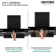 Load image into Gallery viewer, Auto King Auto Clean Chimney (T Shape, Motion Sensor, 60cm, 1200 m3h, 11° Filterless)
