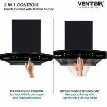 Load image into Gallery viewer, Auto Prince BLDC Silent Smart Autoclean Chimney (60 cm, 9 Speed Controls, BLDC Technology, 1500 m3/hr)
