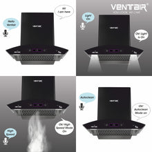 Load image into Gallery viewer, Speed 5G 60 DLX Voice Enabled Chimney (Motion Sensor, 60cm, 1500 m3h, Smart Auto Clean)
