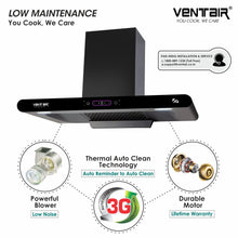 Load image into Gallery viewer, Tiffany 5G 90 Voice Enabled Chimney (1450 m3h, Motion+Touch, 90 cm, Filterless)
