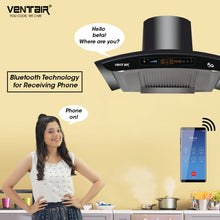 Load image into Gallery viewer, Bharat 5G Music 90 - Voice Enabled Smart Auto Clean Chimney (In-built Bluetooth, 90cm, 1500 m3h, 11° Baffle Filter)
