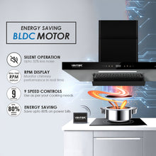 Load image into Gallery viewer, Gentle 90 BLDC Super Silent Smart Autoclean Chimney (90 cm, 9 Speed Controls, BLDC Technology, 1600 m3/hr)
