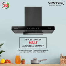 Load image into Gallery viewer, ARC DLX 75 Smart Auto Clean Chimney (Motion Sensor, 75cm, 1500 m3h, Filterless Technology)
