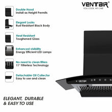 Load image into Gallery viewer, Vanilla 75 Auto Clean Chimney (Motion Sensor, 75cm, 1350 m3h, Filterless Technology)
