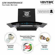 Load image into Gallery viewer, Cherry 90 Auto Clean Chimney (Motion Sensor, 90cm, 1400 m3h, Filterless Technology)
