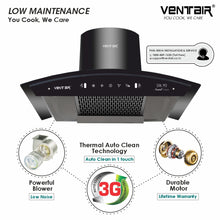 Load image into Gallery viewer, Silk 90 Smart Auto Clean Chimney (Motion Sensor, 90cm, 1500 m3h, 11° Filterless)
