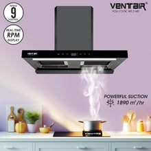 Load image into Gallery viewer, Platinum BLDC Silent Smart Autoclean Chimney (9 Speed Controls, BLDC Technology, 1890 m3/hr)
