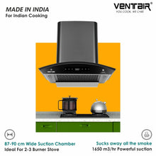 Load image into Gallery viewer, Quiet 60 BLDC Silent Smart Autoclean Chimney (60 cm, 9 Speed Controls, BLDC Technology, 1650 m3/hr)
