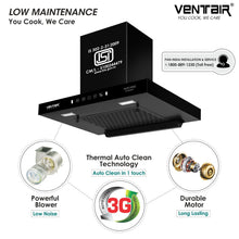 Load image into Gallery viewer, Auto King Auto Clean Chimney (T Shape, Motion Sensor, 60cm, 1200 m3h, 11° Filterless)
