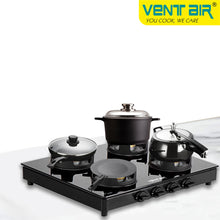 Load image into Gallery viewer, Aura 402 - 4 Burner Glass Gas Stove
