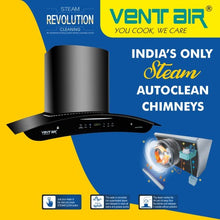 Load image into Gallery viewer, Galaxy Neo Steam Auto Clean Chimney (Feather Touch Control, 90cm,1400 m3h, 11° Baffle Filter)
