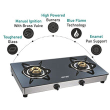 Load image into Gallery viewer, TCH 202 Glass Gas Stove (2 Burner)
