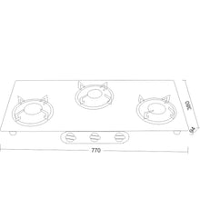 Load image into Gallery viewer, Unik 3B Frameless Glass Gas Stove (3 Burner)
